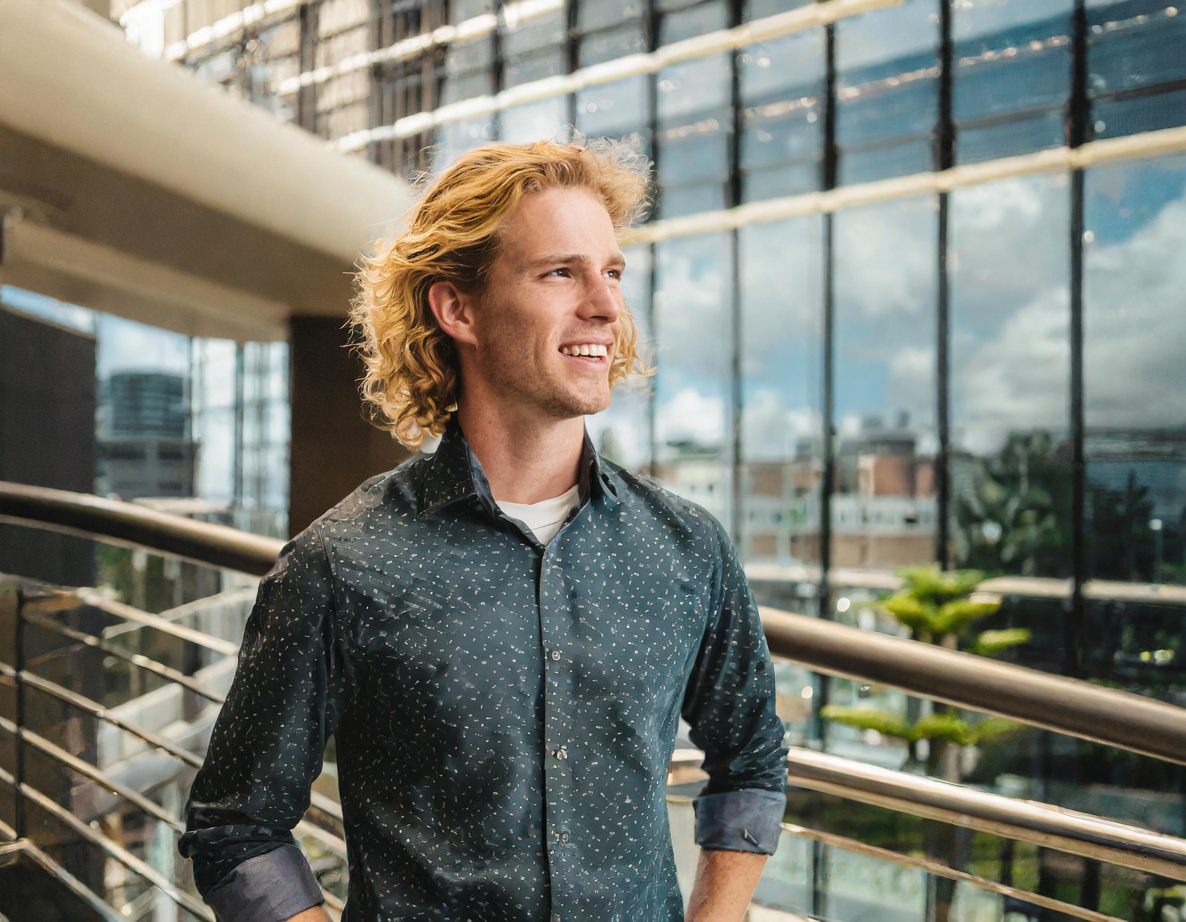 Glückliche Person, positive Stimmung