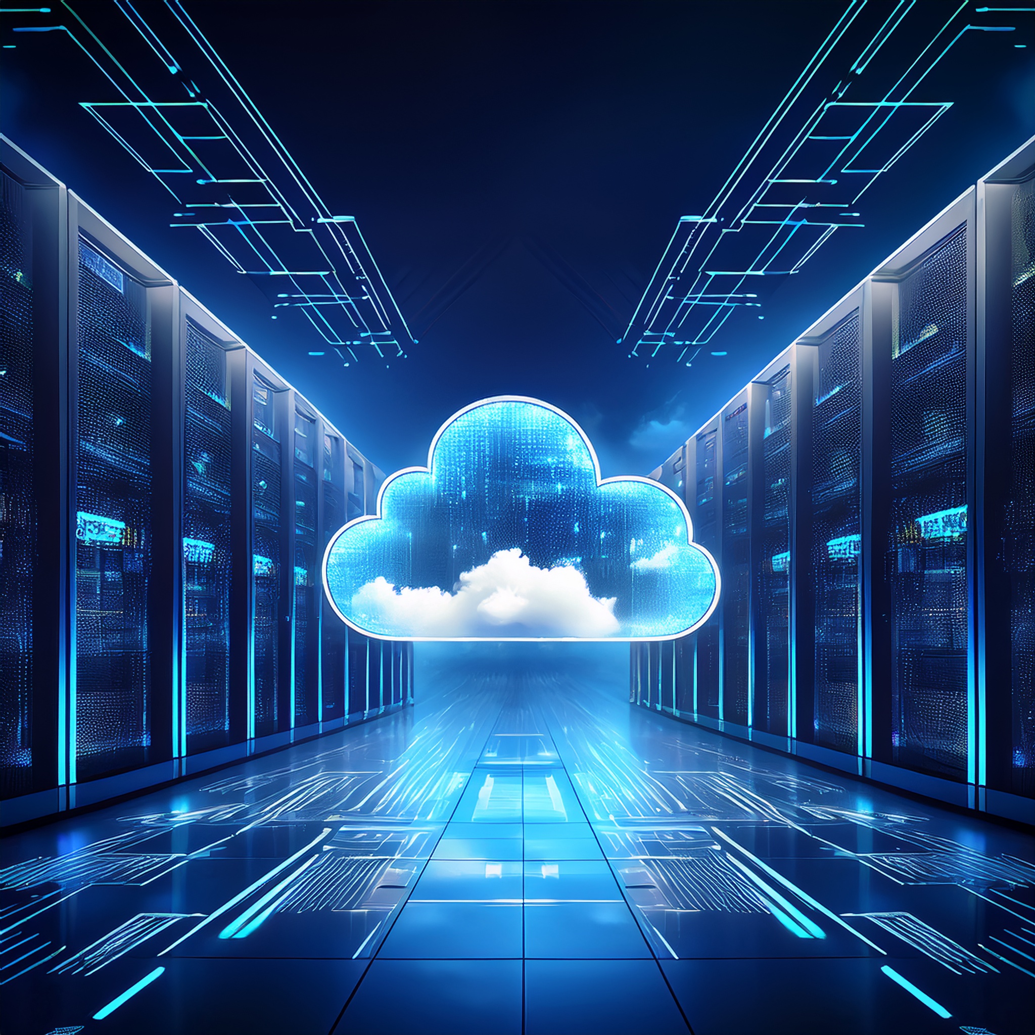 IT-Dienstleistungen modernes Design Serverraum